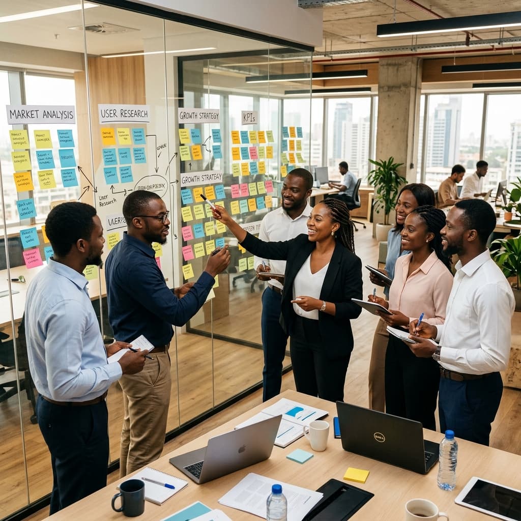 African professionals collaborating during discovery and planning