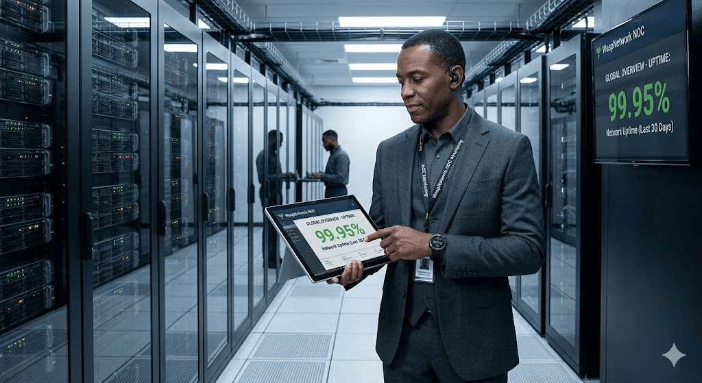 ISP achieves 99.95% network uptime after deploying WaspNetwork NOC monitoring