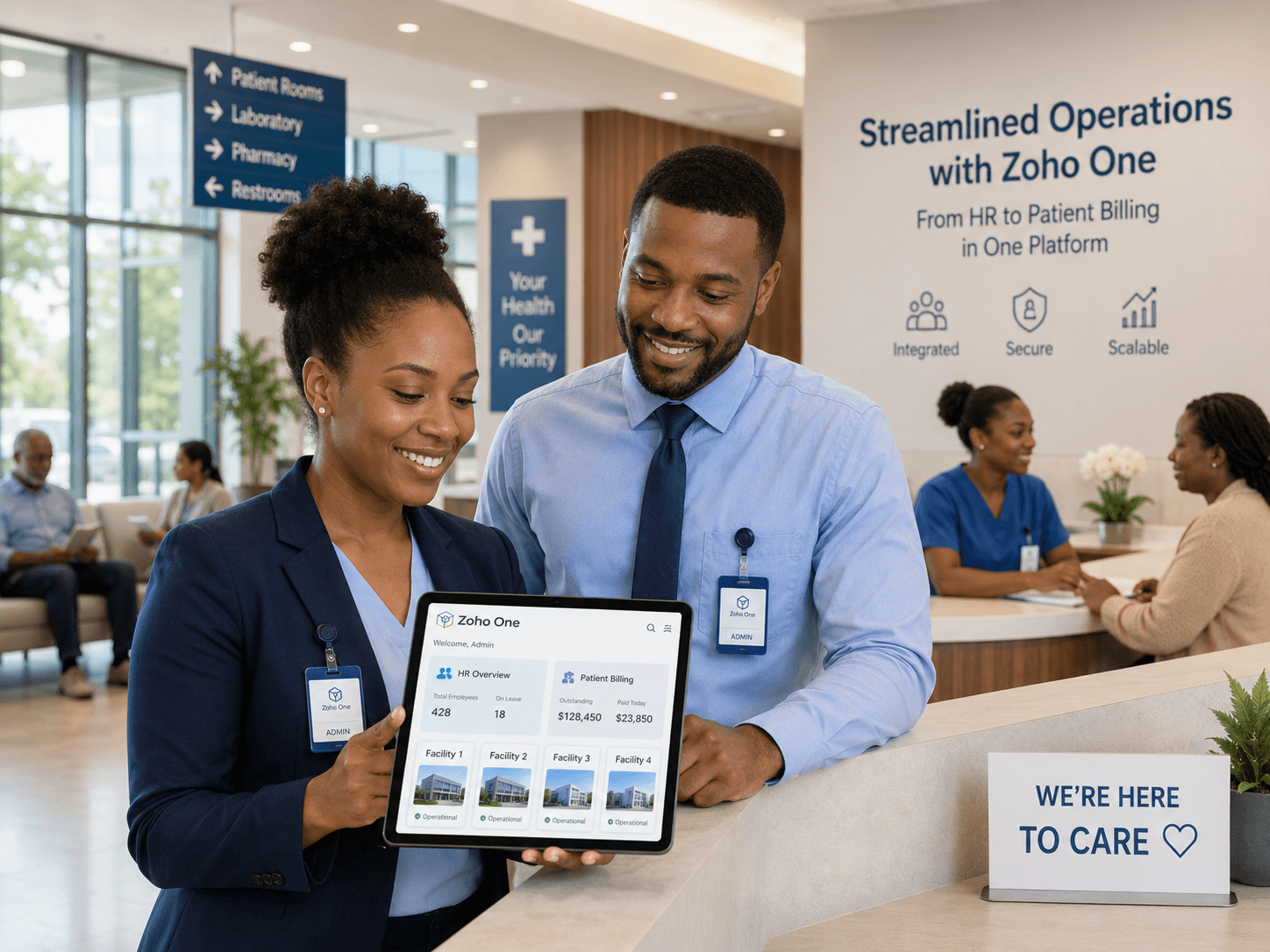 Hospital group streamlines operations with Zoho One — from HR to patient billing in one platform